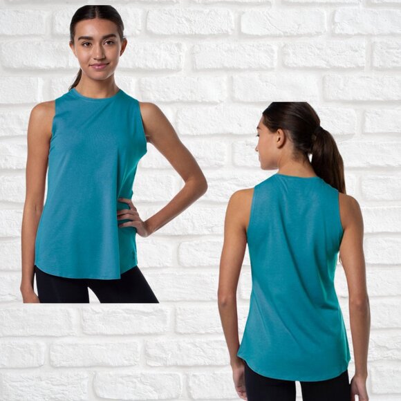 NWT Cariloha 100% Bamboo Sleeveless Top Teal Small  Eco-Friendly Activewear - Picture 1 of 7